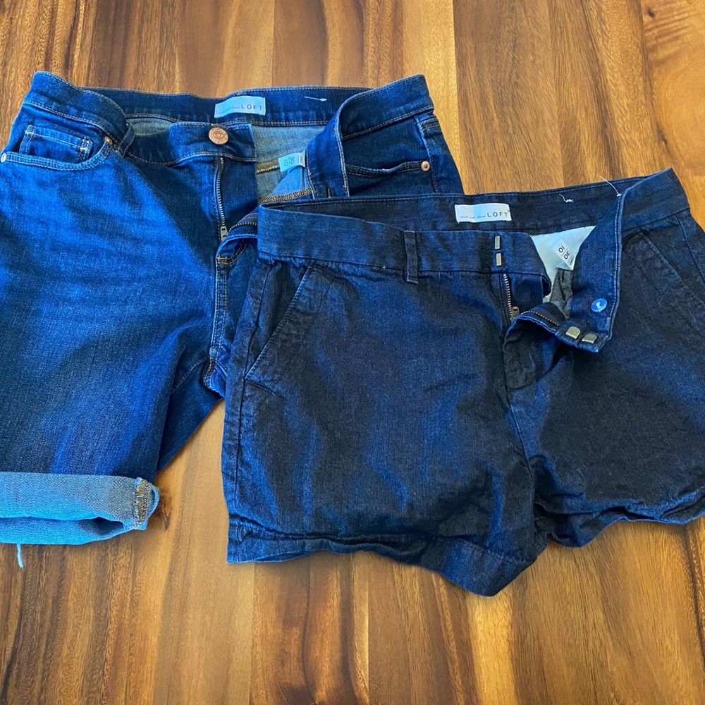 LOFT Denim Shorts Set - Bermuda & Riviera